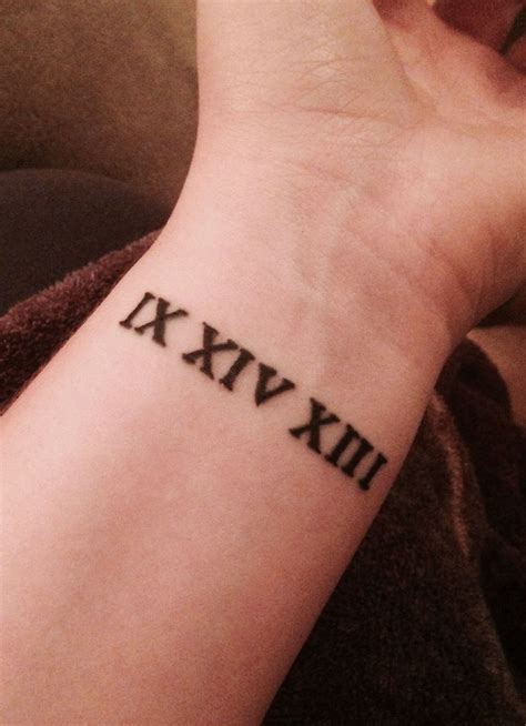 roman numeral date tattoo 4