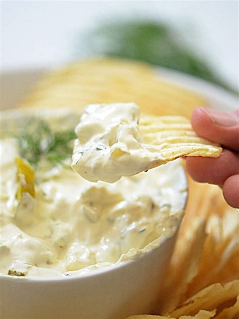 creamy dill pickle dip  easy  delicious finding zest