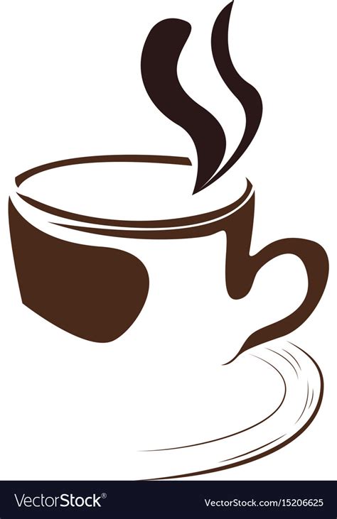 Isolated coffee mug logo Royalty Free Vector Image