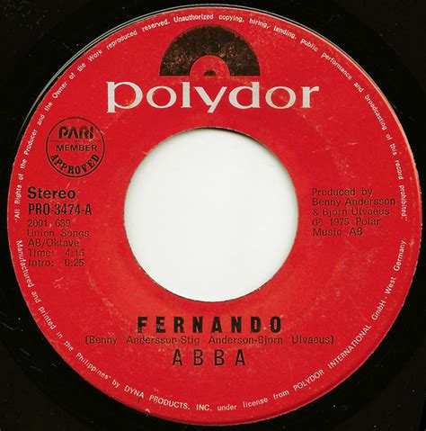 ABBA - Fernando (1975, Vinyl) | Discogs