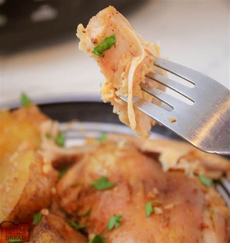 CROCKPOT BONELESS CHICKEN THIGHS - Butter with a Side of Bread