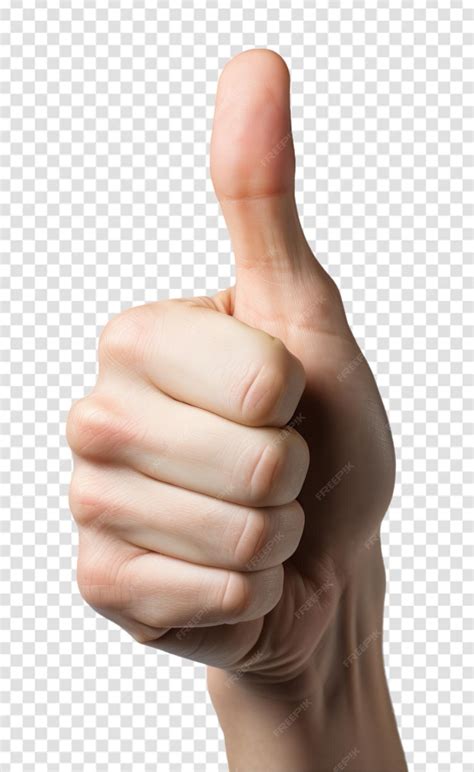 thumb finger symbol isolated  transparent background premium ai