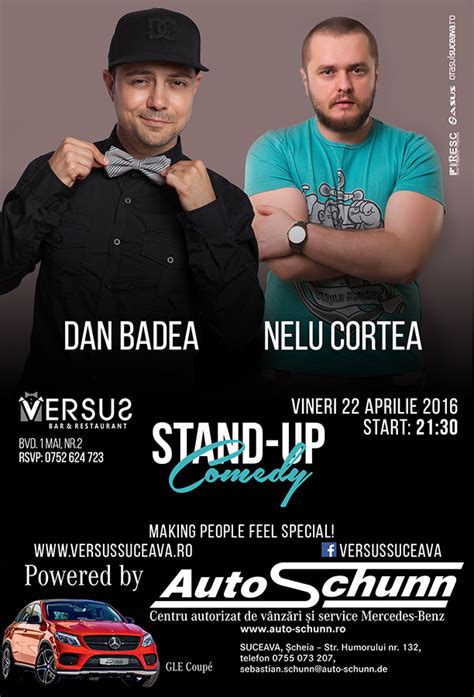 stand  comedy cu  badea  nelu cortea evenimente orasul suceava
