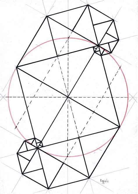 #geometry #symmetry #fractal #mathart #regolo54 #fibonacci #square #circle | Geometry art