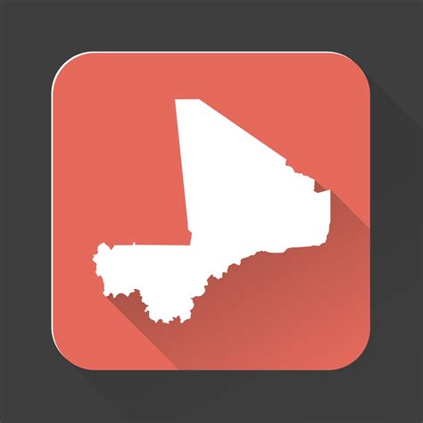 Highly detailed Mali map with borders isolated on background 3278610