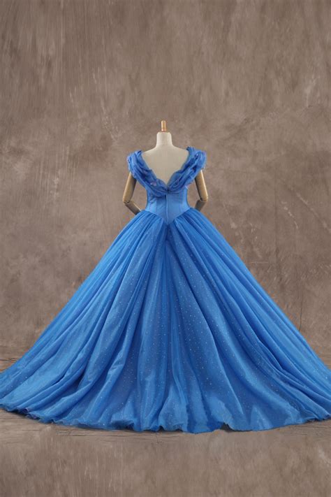 Disney Princess Blue Masquerade Ball Gown Cinderella Prom Dress