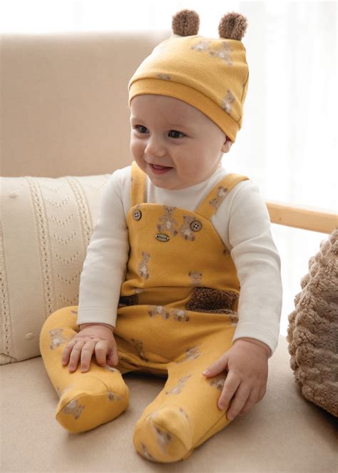 Newborn One-Piece and Hat with Ears Curry | Mayoral