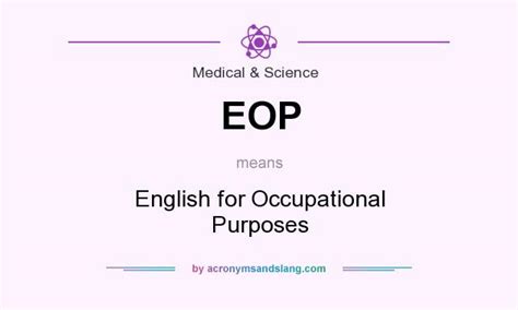 eop english  occupational purposes  medical science