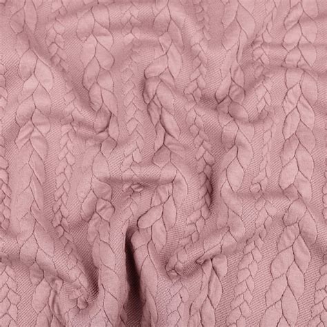 Dahlia Braid Cable Knit Jersey Jacquard - Nude – Lullabee Fabrics