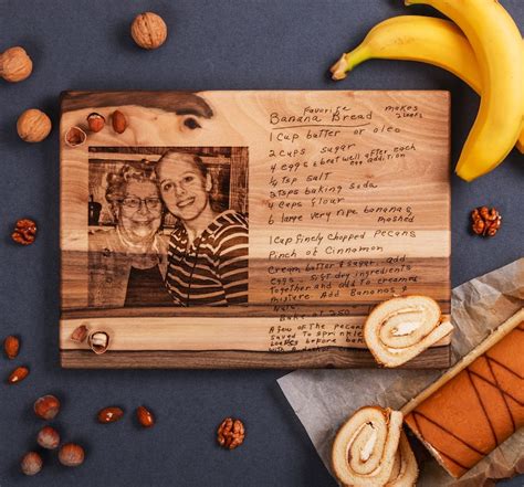 Photo & Recipe Cutting Board Handwritten Recipe Cutting - Etsy