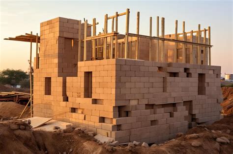 premium ai image  walls   building   solid blocks  house