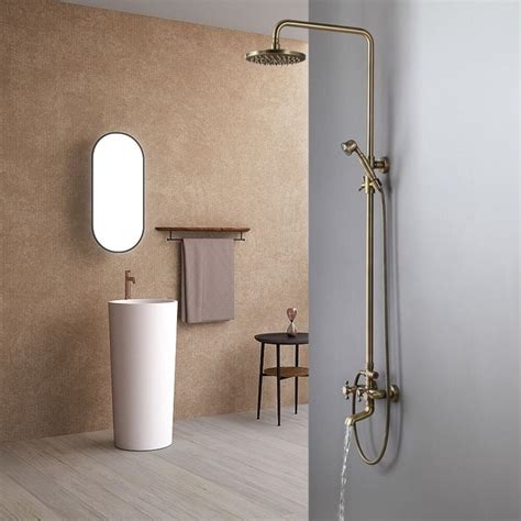 completed shower system foter
