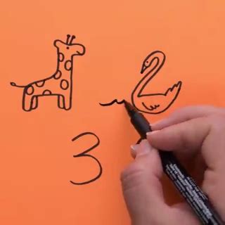 8 Tiere aus Zahlen und Buchstaben malen-Ideen | kunst für kinder
