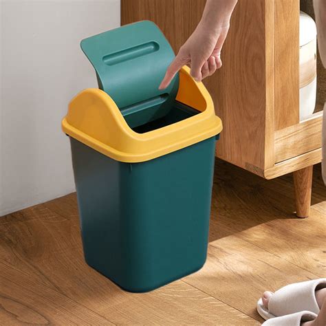 ZUBKTE Waste Basket Bathroom Trash Can With Lid Small Garbage Can With
