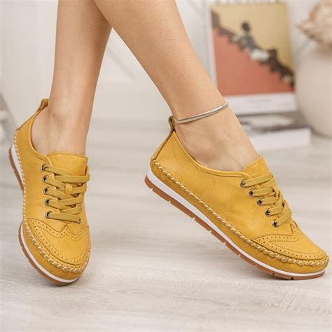 genuine leather womens shoes handmade lace  loafers casual summer