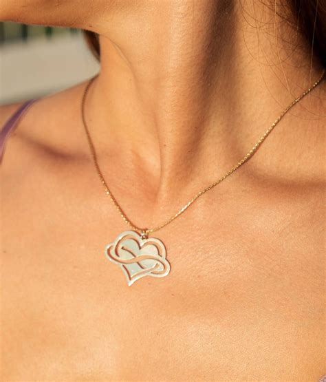 Heart Infinity Necklace, Heart and Infinity, Stainless Steel Pendant ...