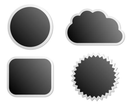 Black Button Design Icon, Button, Icon, Set PNG and Vector with ...