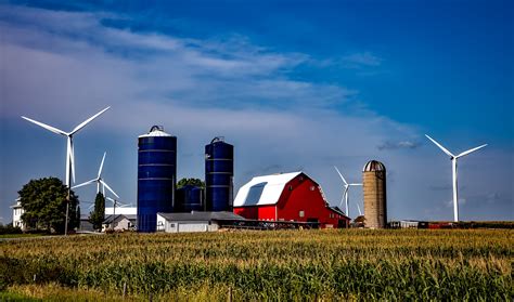 Free Images : nature, sky, field, grain, prairie, windmill, building, barn, country, summer