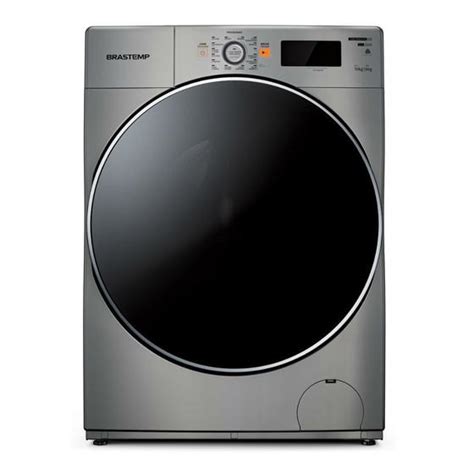Lava E Seca Brastemp - Lava e Seca Brastemp 10,1kg/6kg prata Água Quente com Ciclo Tira ...