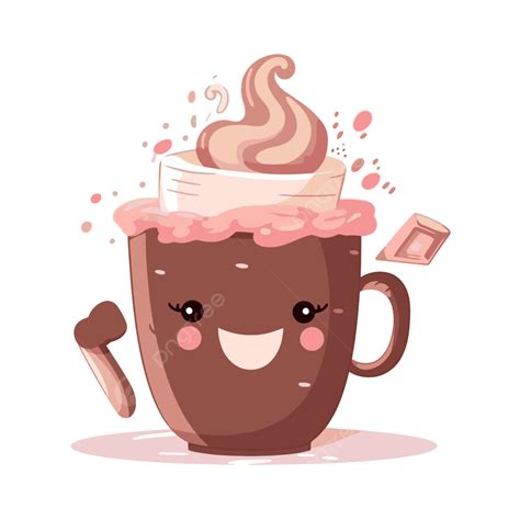 Hot Cocoa Clipart Cute Hot Cocoa Cup With A Smile Cartoon Vector, Hot ...