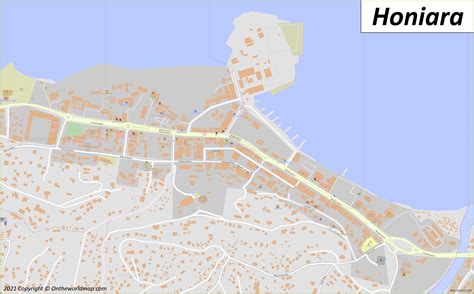 honiara map solomon islands detailed maps  honiara