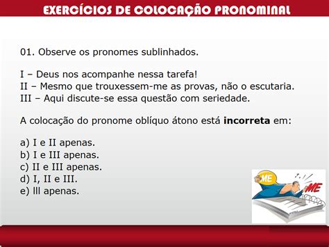 Exercicios De Colocacao Pronominal