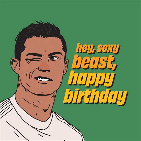 Ronaldo Sexy Beast Happy Birthday Card | Boomf