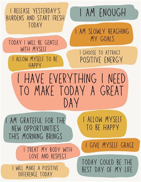 Daily affirmations poster – Artofit