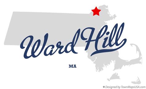 Map of Ward Hill, MA, Massachusetts