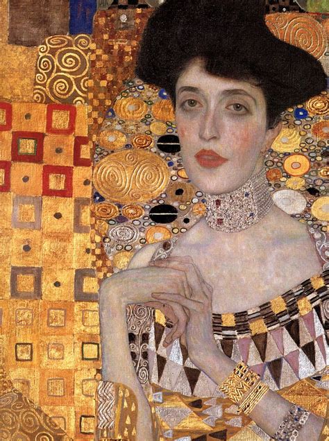 Gustav Klimt - Portrait of Adele Bloch-Bauer (detail) | Klimt art ...