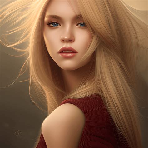 beautiful blonde woman creative fabrica