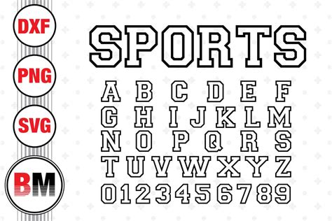 Sport Outline Font SVG, PNG, DXF Files - So Fontsy