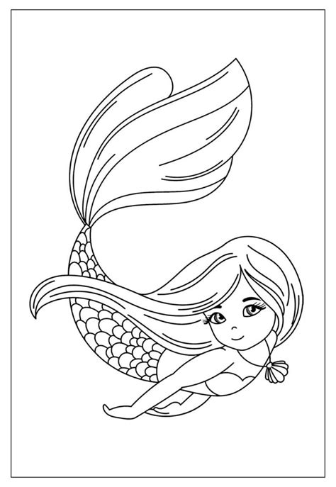 Desenhos de Sereia para Colorir e Pintar - Tudo Para Colorir