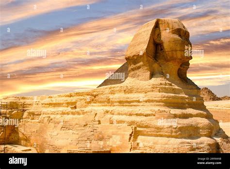 great sphinx  giza   limestone sculpture  features