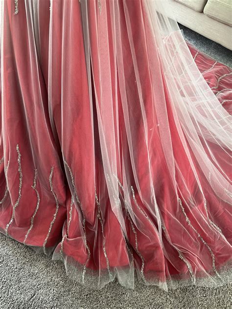 Red & Ivory Christmas Wedding Dress | Bride & Tailor