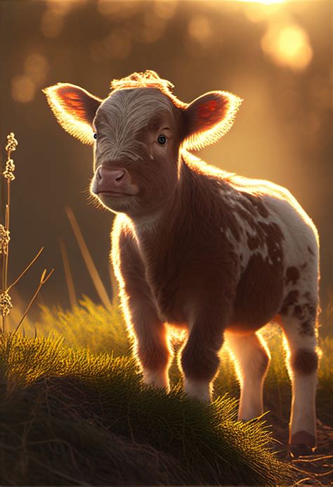 Cute Baby Cow Wallpaper