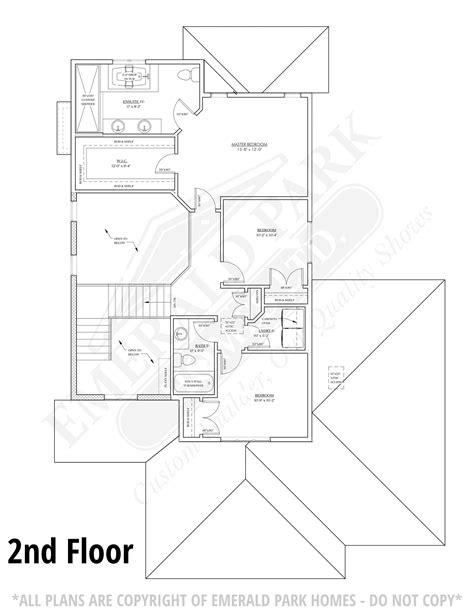 The Ruby 2nd Floor Plan - Emerald Park Homes