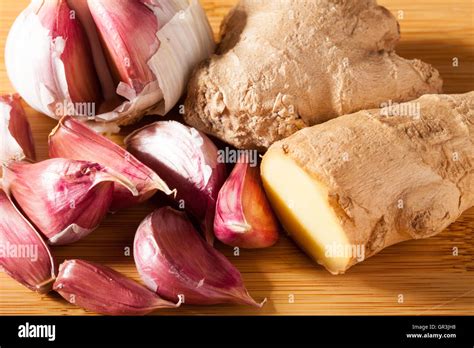 garlic  ginger stock photo alamy