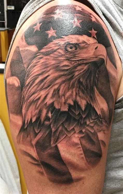 14 best bald eagle with american flag tattoo designs – Artofit