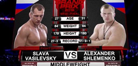 Alexander Shlemenko vs Vyacheslav Vasilevsky fight video M-1 Challenge ...