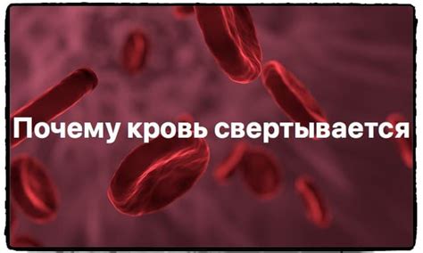 Почему кровь свертывается