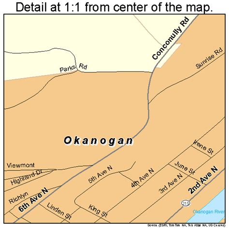 Okanogan Washington Street Map 5350920