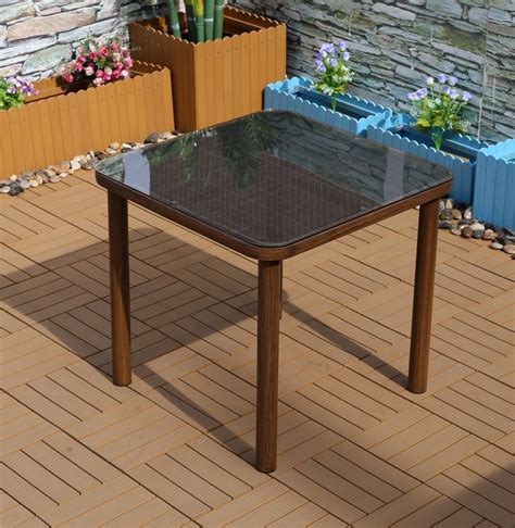 Стол квадратный 80х80 БАМБУК/ТЕСЛИН «BAMBOO/TESLIN» - Мир Дачника
