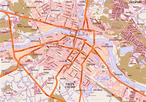 Карта Твери