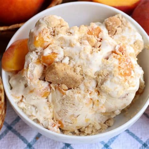 Loaded Peach Cobbler Ice Cream - Easy, No-Churn Recipe