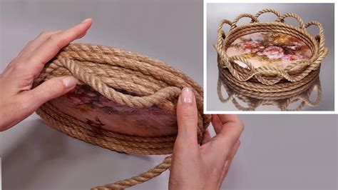 🎁Секрет красивой корзины своими руками: джут, древесина и декупаж 😃 ...