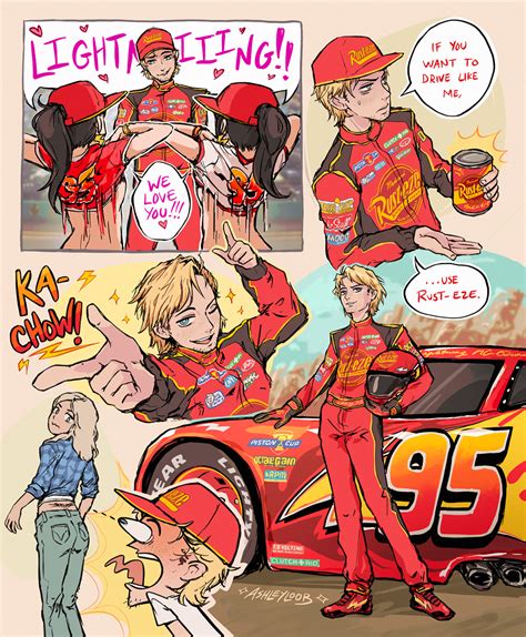 lightning mcqueen sally carrera tia  mia cars drawn