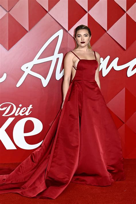 Florence Pugh in Valentino at the British Fashion Awards 2022—See Pics
