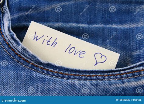 Paper Note with the Inscription I Love You, with Love Peeps Out of the ...