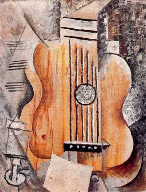 Картина Пабло Пикассо. Гитара (Я люблю Еву). 1912 | Arte de picasso ...